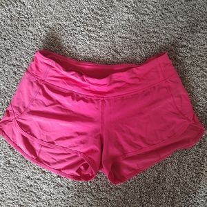 Lululemon pink speed shorts